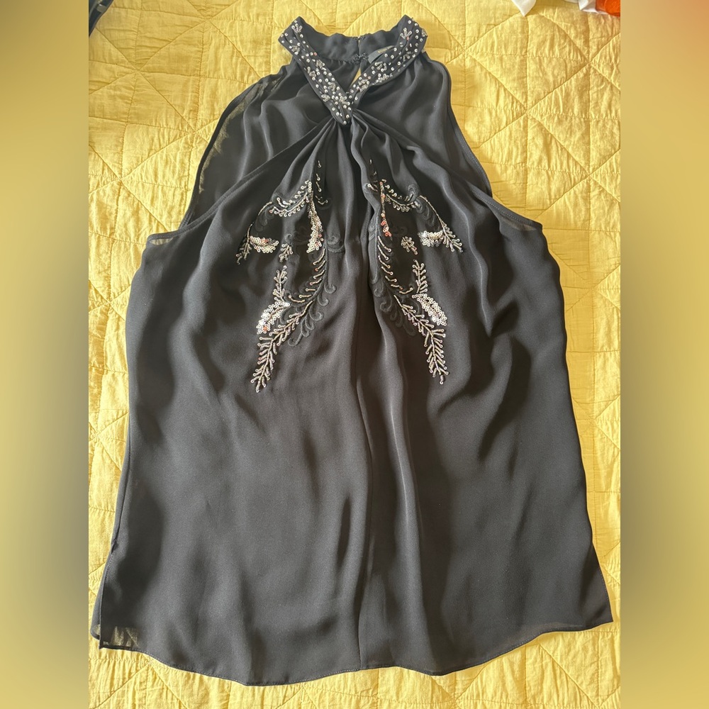 Kobi Halperin Black Embellished Blouse